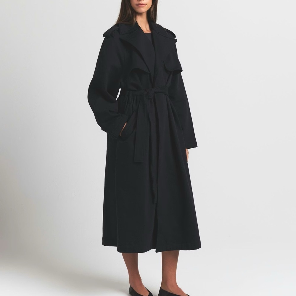Skims Boyfriend Fleece Oversized Trench Coat - Picture 8 of 12